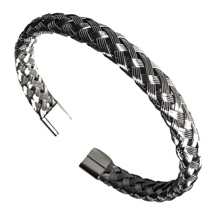 Silver 925s Braided Cuff Bracelet