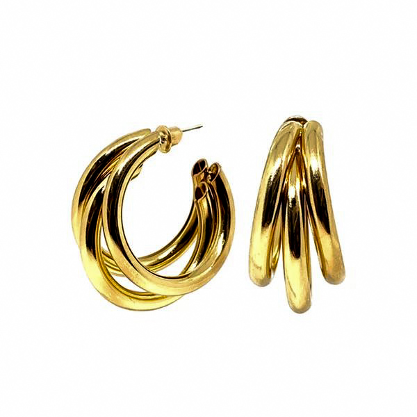 GP Chunky Three-Hoop Earrings