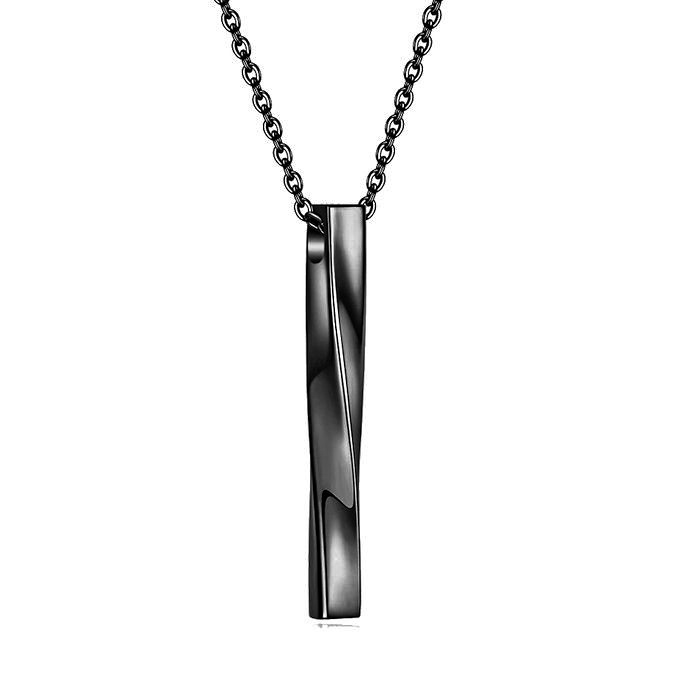 Black Twisted Pendant