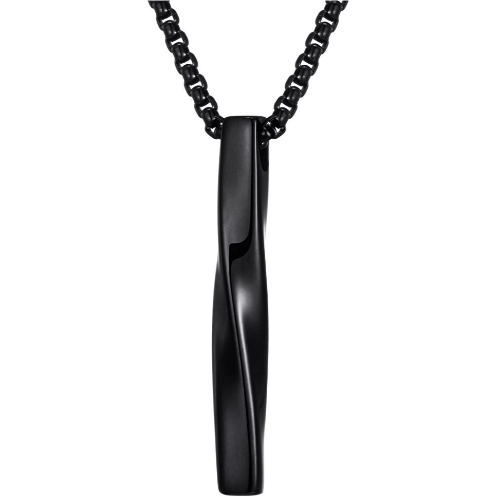 Black Twisted Pendant