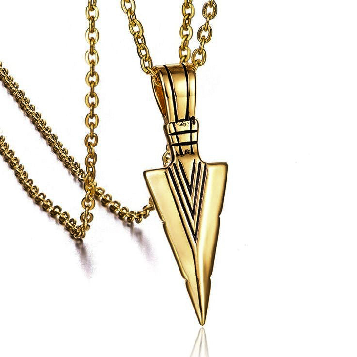 Gold Arrow Pendant & Chain