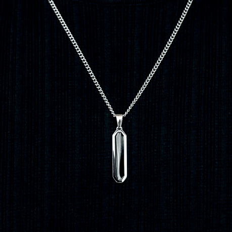 Silver-Black drop Pendant