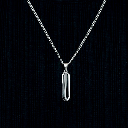 Silver-Black drop Pendant