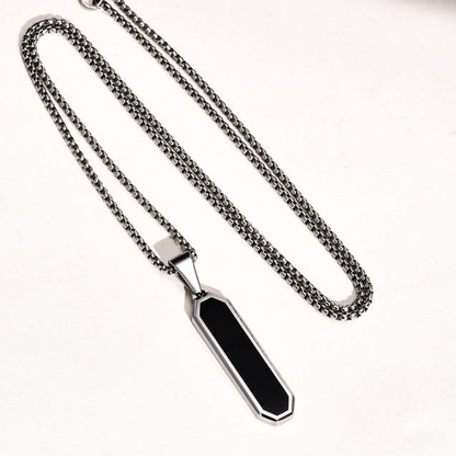 Silver-Black drop Pendant