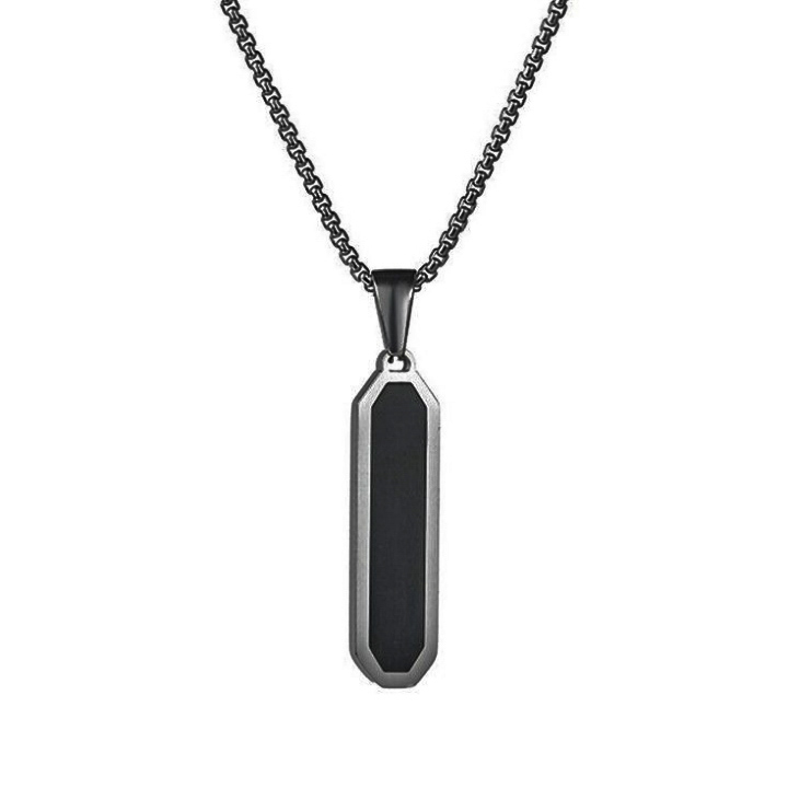 Silver-Black drop Pendant