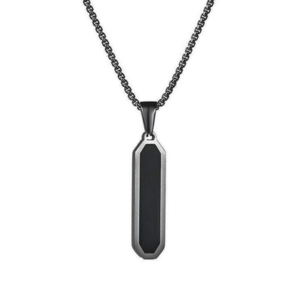 Silver-Black drop Pendant