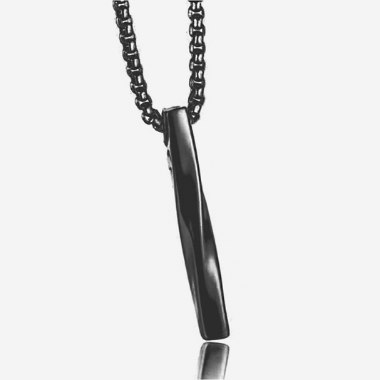 Black Twisted Pendant