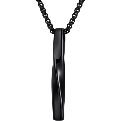 Black Twisted Pendant