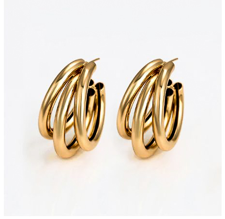 GP Chunky Three-Hoop Earrings