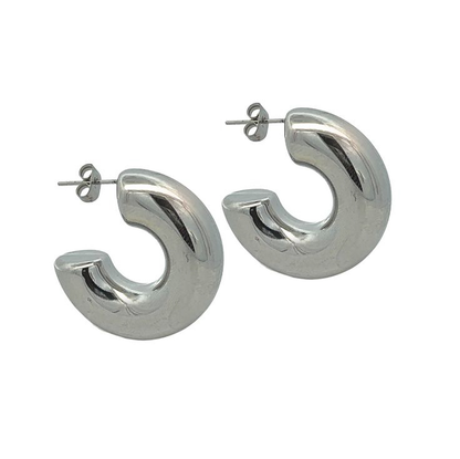 Silver 925s | Chunky Round Thick Hoops